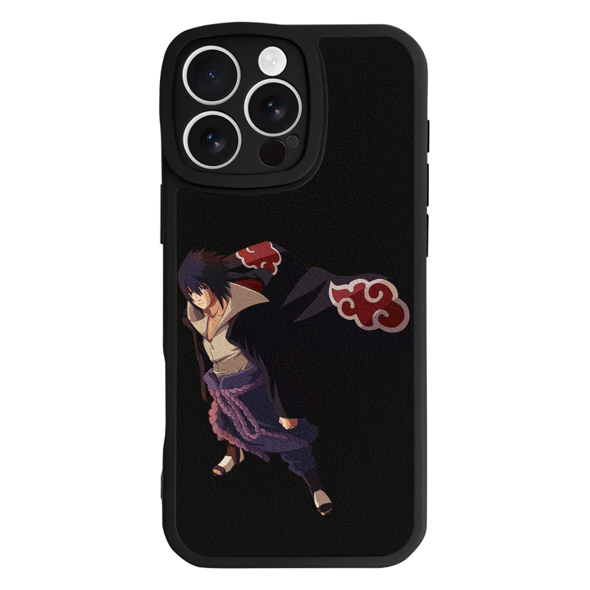 （画像用） NARUTO -ナルト- うちは サスケ Uchiha Sasuke 【iPhone 16シリーズ対応】シリコンスマホケース（レザー調） 材質：シリコン